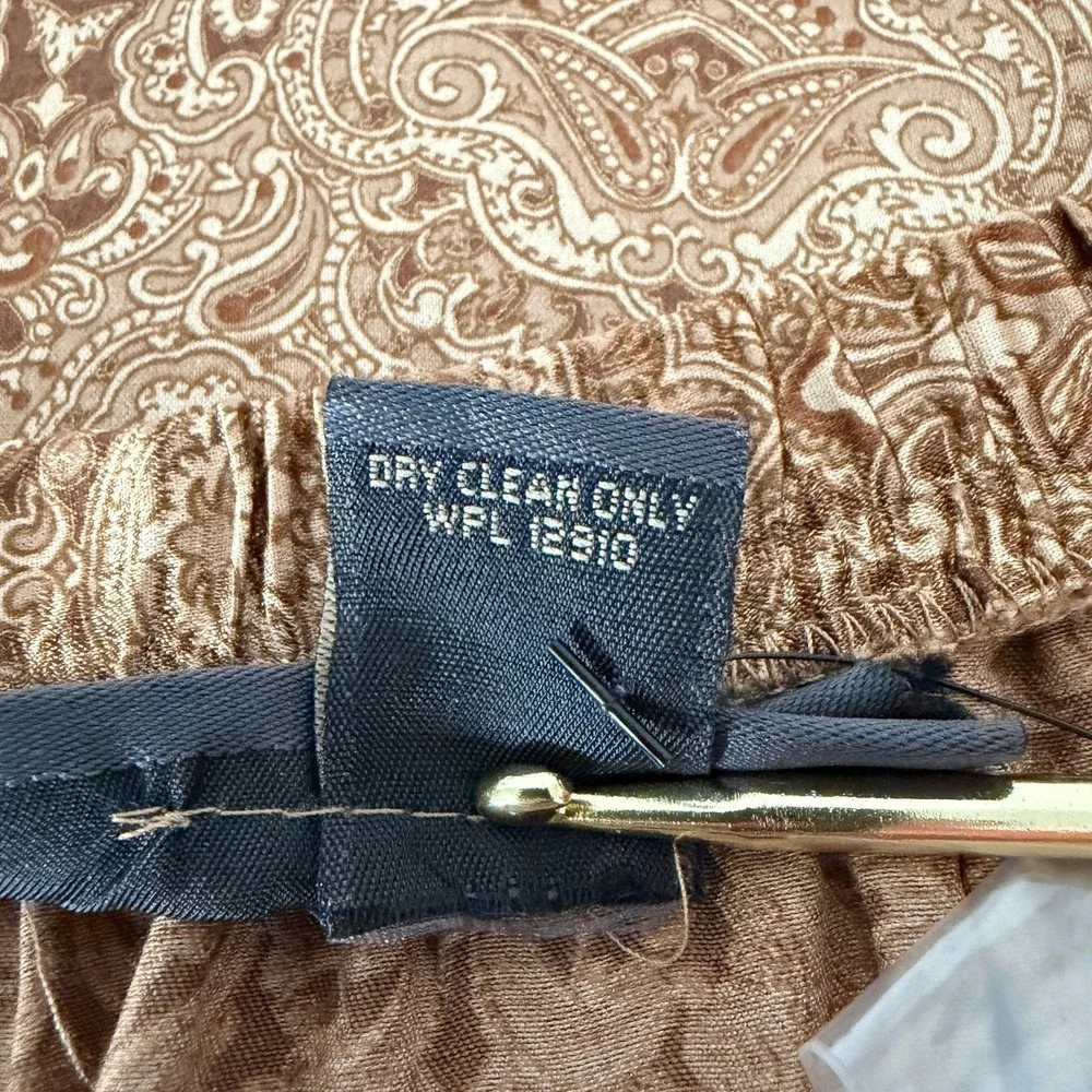Lane Bryant Designs & Co Midi Skirt Plus Size 22/24 Paisley Satin Quiet Luxury - Picture 6 of 7